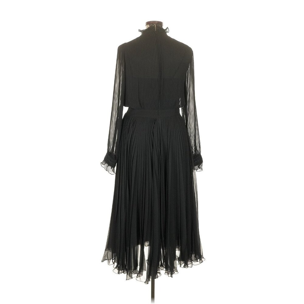 NWT Polo Ralph Lauren Anabelle Midi in Black Georgette Pleated Dress 14 $498 - Picture 10 of 10